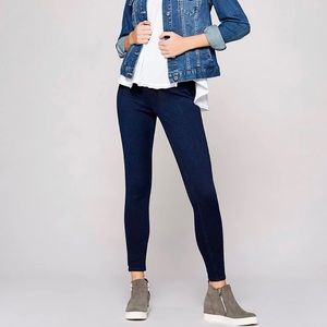 SPANX Jean-ish Ankle Leggings Size Large Twilight Rinse